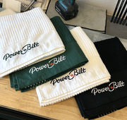 PowerBilt Classic Caddy Towel - White with Black Stripes