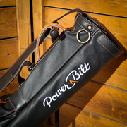 PowerBilt Black Bison Leather Sunday Bag