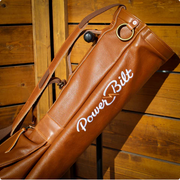 PowerBilt Brown Bison Leather Sunday Bag