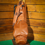 PowerBilt Brown Bison Leather Sunday Bag