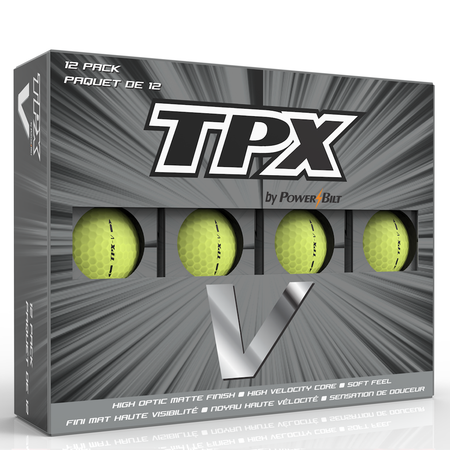 TPX V Matte Finish Yellow Golf Balls - 12Pk